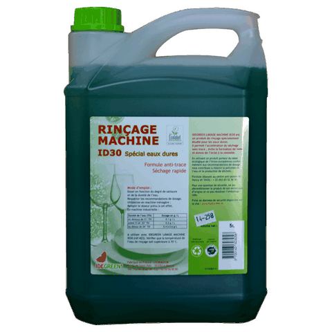 LAVE VAISSELLE : RINCAGE CYCLE COURT LIQUIDE ECOLABEL IDEGREEN ID30 (5L)