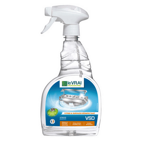 NETTOYANT VITRES ET MULTISURFACES VRAI VSD DESINFECTANT (750ML)